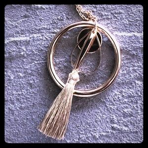 Banana Republic Long geometric tassel necklace